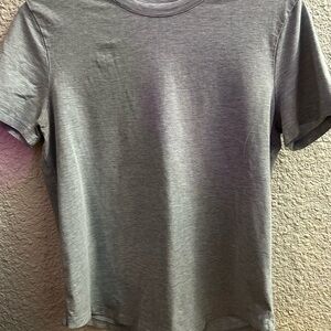 lululemon athletica Men's Light Heather Gray/Blue Crew Tee